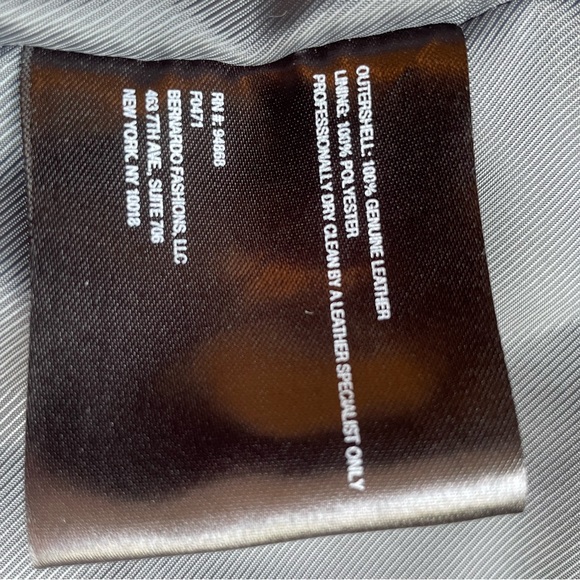 Bernardo Dark Green Grayish Soft Leather Jacket Size XS.  EUC. - Picture 8 of 11